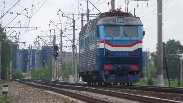 Электровоз ЧС7-032 перегон Апрелевка-Крёкшино 8.06.2017 смотреть онлайн