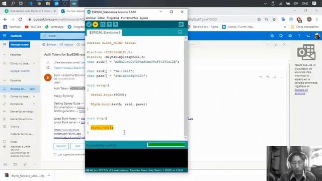NodeMCU esp8266 y Blynk смотреть онлайн