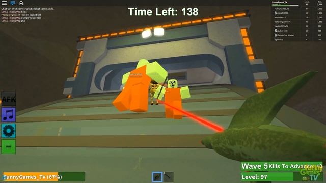 Новая пушка Приключения героя ROBLOX против армии зомби видео #fgtv смотреть онлайн