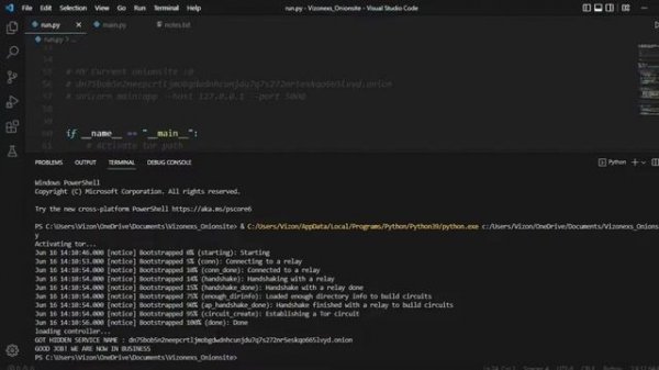how to host onion sites using python and Fastapi
