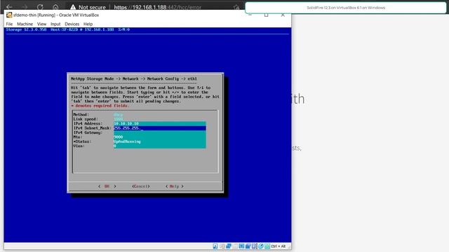 SolidFire Demo VM 12.3 on VirtualBox 6.1 смотреть онлайн