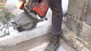 Husqvarna k760 cutting concrete slab