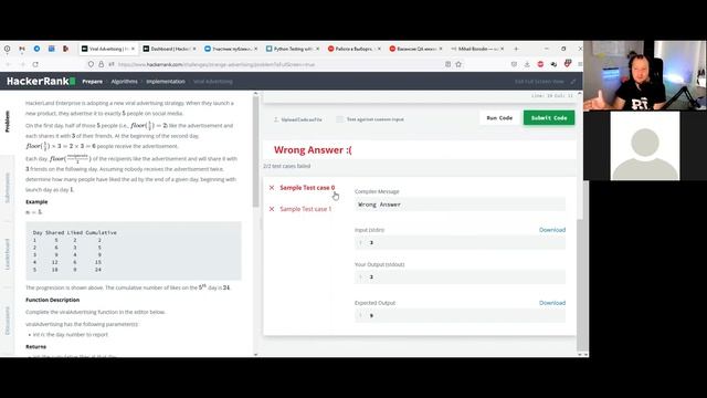 Mock coding interview #1: QA Engineer with Python knowledge смотреть онлайн