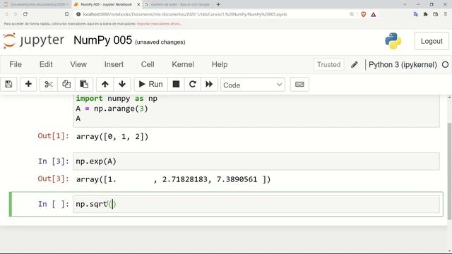 CURSO de NUMPY - CLASE 5: FUNCIONES UNIVERSALES смотреть онлайн