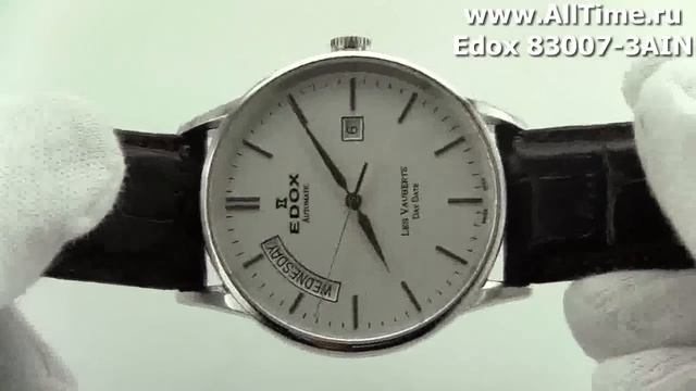 Мужские наручные швейцарские часы Edox 83007-3AIN смотреть онлайн