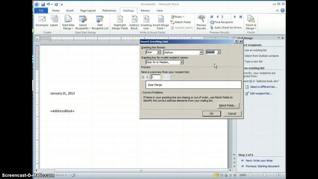 Mail Merge in Word 2010 смотреть онлайн