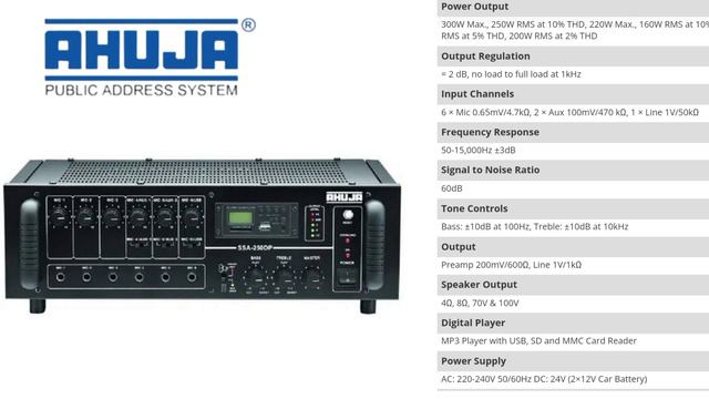 AHUJA SSA 250 DP AMPLIFIER PRICE 2022 🤔 смотреть онлайн