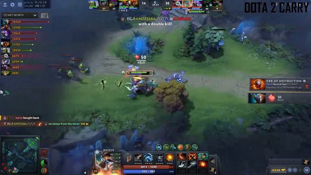 RAMZES666 back to MID with Full Damage Build Magnus 7.27 Dota 2 смотреть онлайн