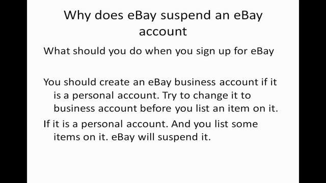Why does eBay suspend an eBay account | eBay suspension | eBay account suspended | Why? смотреть онлайн