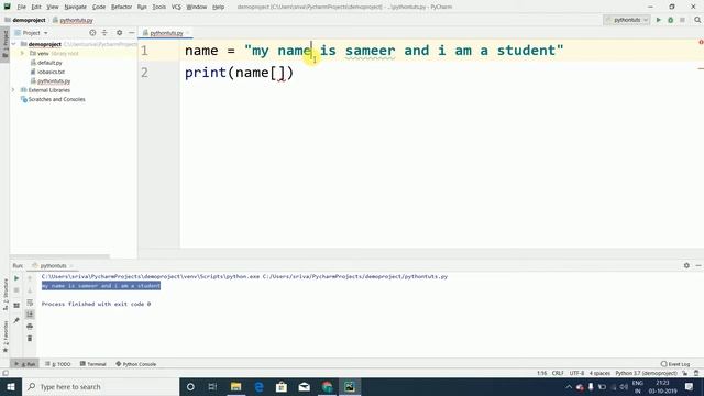 Python programming series || learn python programming. Part 4 - String slicing in python. смотреть онлайн