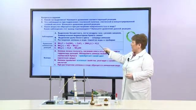 Химия. 10 класс. Получение и свойства аммиака. Соли аммония /16.04.2021/ смотреть онлайн