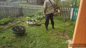 Триммер Штиль FS55..косим траву в деревне