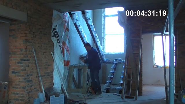 Монтаж 104ой лестницы из двойных косоуров. Антиковка смотреть онлайн