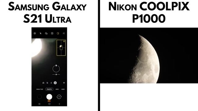 S21 Ultra vs Nikon P1000 Moon Zoom Test смотреть онлайн