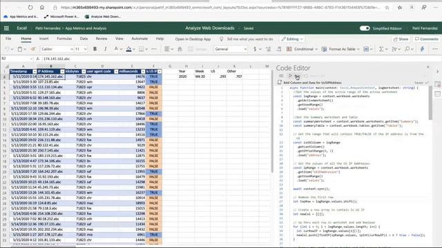Using Office Scripts to analyze download logs смотреть онлайн