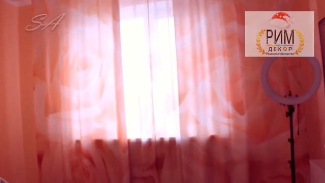 Модульная картина, тюль и шторы "Бежевые розы" от Рим-Декор обзор смотреть онлайн