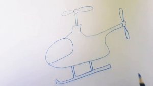 Как нарисовать вертолёт. Рисуем вертолет карандашом.Для детей 3х лет