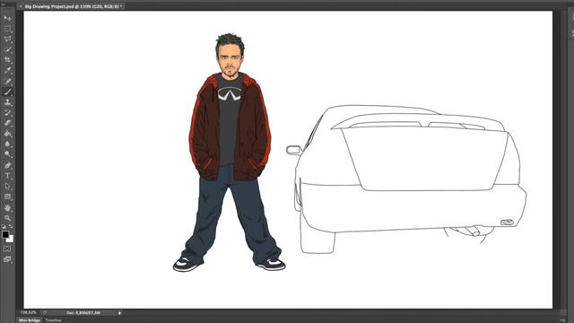 Infiniti G20 and Aaron Paul Time-lapse Speed Drawing смотреть онлайн