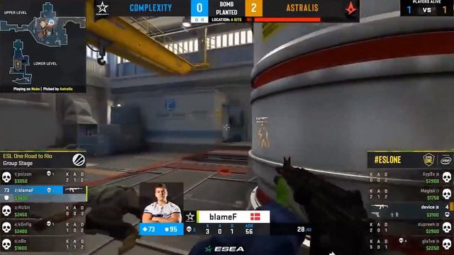 Astralis BEST PLAY Against Complexity - ESL One MAJOR (ROAD TO RIO MAJOR 2020) смотреть онлайн