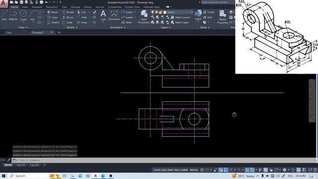 How To Convert Isometric To Orthographic||Projection Drawing AutoCAD 2020||#Engg.Pathshala смотреть онлайн