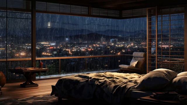 3 Hours - Sleep Music For Deep Sleeping, Relaxing Sleep, Soft Rain Sleep, Piano Chill | Rainy Room смотреть онлайн