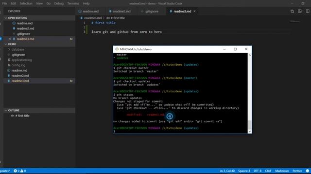 Learn Git & GitHub Tutorial Course - Video No 12 - How to Branch ? смотреть онлайн