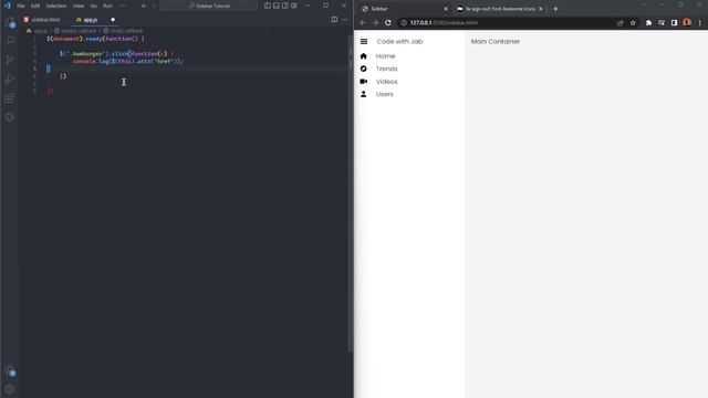 Learn to Build an Animated and Responsive Sidebar with HTML, CSS, and jQuery смотреть онлайн