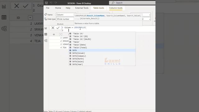 lookupvalue dax function in power bi | Dax function in telugu смотреть онлайн