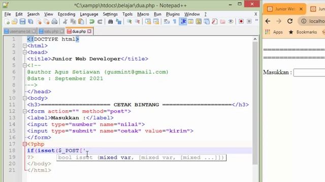 tutorial Php membuat program sederhana смотреть онлайн