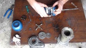 Токарный станок 1К62 - Разборка и диагностика насоса СОЖ.