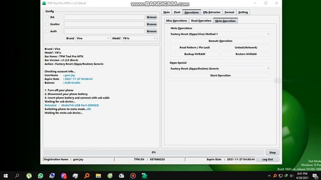 Vivo Y91c1820 MT6765 Factory Reset Done With TFM Tool Just 1 Click 100% смотреть онлайн