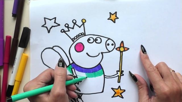 Ускоряем рисование. Свинка Пепа рисует мама. смотреть онлайн