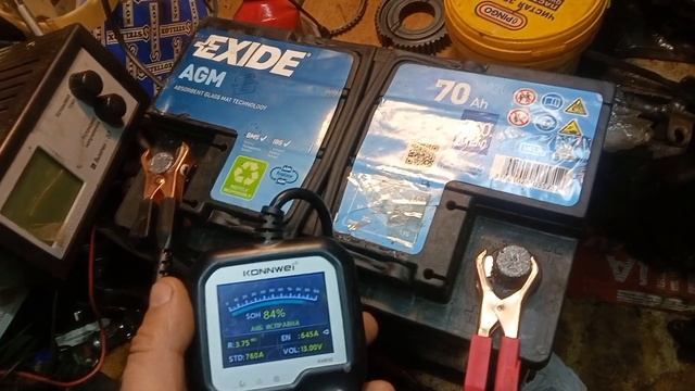 попытка освежить Exide Agm Ek700, вскрытие пробок,  долив воды, заряд разряд, улучшаем показатели