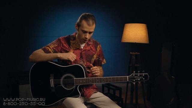 Электроакуcтика Takamine EF341SC (дорогая гитара чёрного цвета) смотреть онлайн
