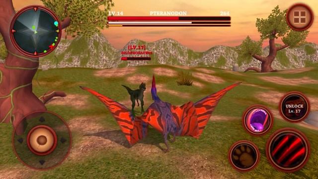 Flying Pterodactyl Simulator : Dinosaurs Surviva‪l‬ Gameplay смотреть онлайн
