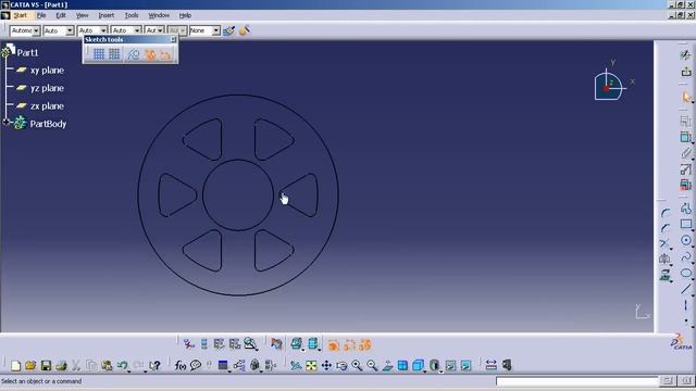 CATIA V5 - How to Transfer 2D elements to Part Sketcher смотреть онлайн