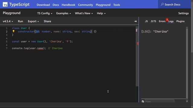 Auto implemented properties in TypeScript смотреть онлайн