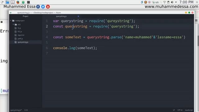 24 Node js API querystring & JSON смотреть онлайн