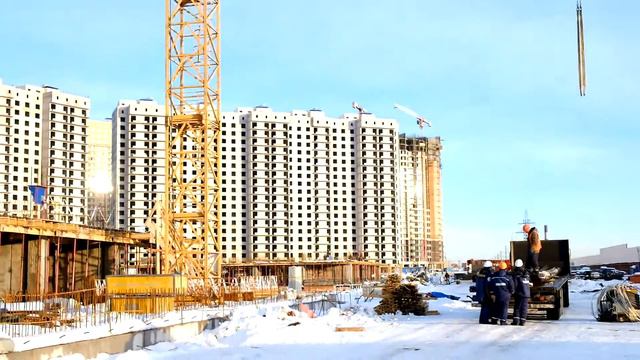 ЖК «Моя стихия» от «о2» на Парнасе - Ход строительства (февраль 2015) смотреть онлайн