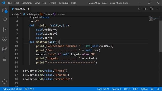 POO - Classes / P2 / Construtor e métodos - Curso de Python #24 смотреть онлайн