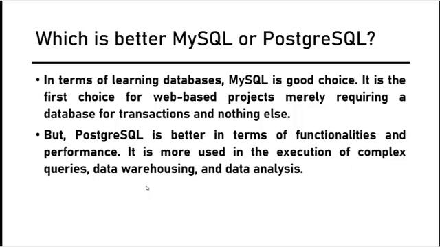 Which is better MySQL or PostgreSQL | PostgreSQL | MySQL | Data Science смотреть онлайн