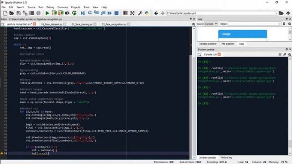 Real Time Hand Gesture Recognition with Object Tracking (Python)