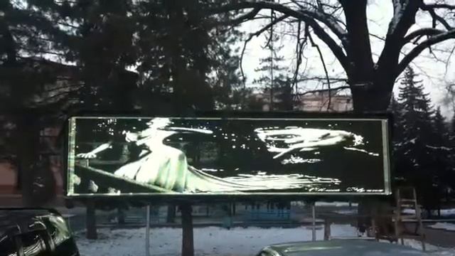 Светодиодное LED табло из белых монохромных модулей Р10 160*320 мм смотреть онлайн