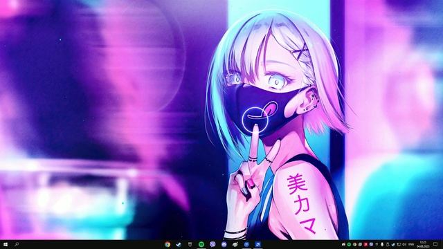 Neon Anime Girl 4K | Wallpaper Engine