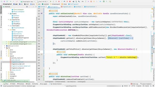 16. Shopping Cart (MVVM) - Calculating the Cart total price смотреть онлайн