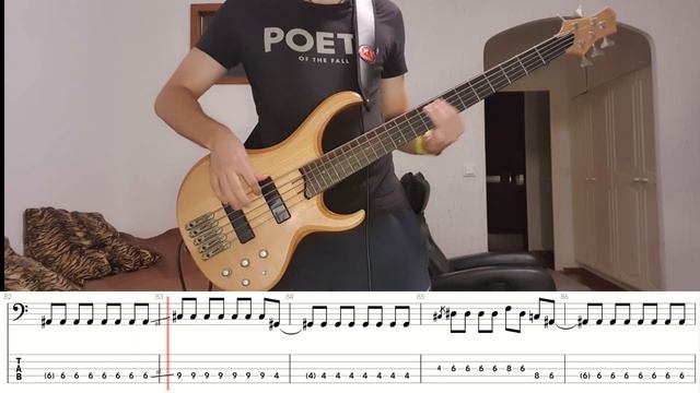 Poets of the Fall - Dreaming Wide Awake Bass Cover with Tabs смотреть онлайн