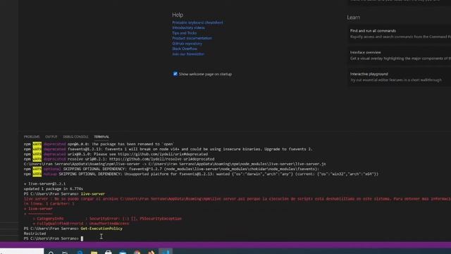 Problema ejecución scripts npm Windows смотреть онлайн