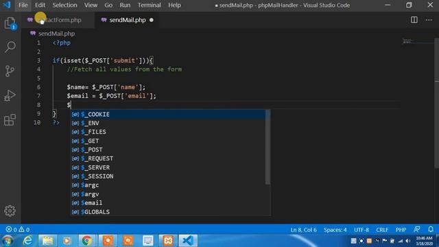 Send Email in PHP with Contact Forms - Part1 смотреть онлайн