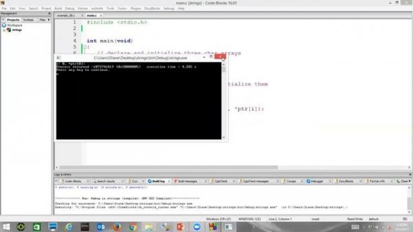 Part 5, arrays of strings