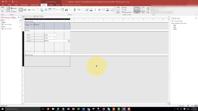 Microsoft Access Form - Sign In sheet - A quick overview смотреть онлайн